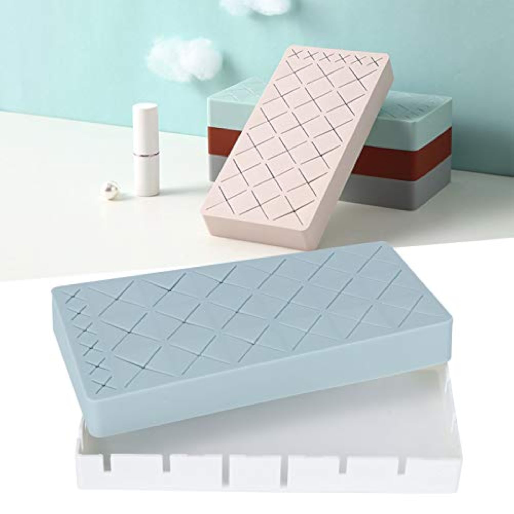 Detachable Silicone Lipstick Organizer for Dressing Table